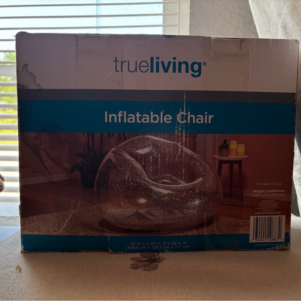 Y2K  2000s Inflatable glitter Chair